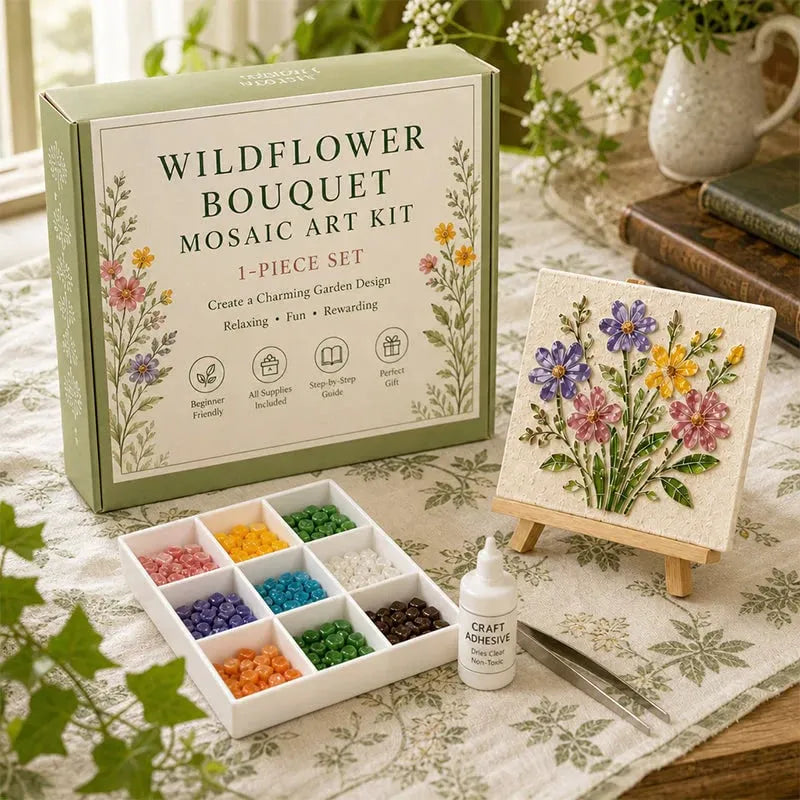 🌸✨ DIY Flower Sea Glass Art Kit
