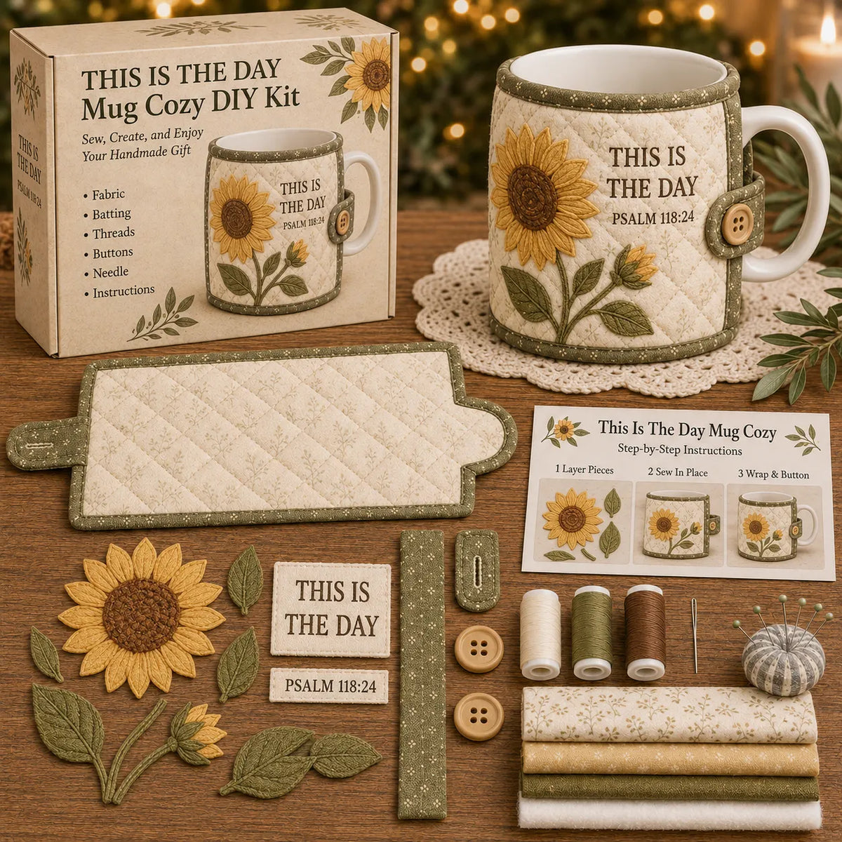 🌻 Faith & Hope – This Is The Day DIY Sewing Kit