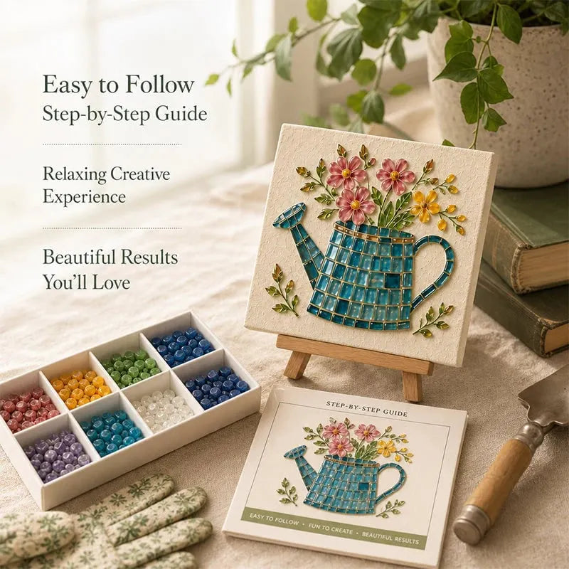 💧🌸✨ DIY Watering Can Sea Glass Art Kit