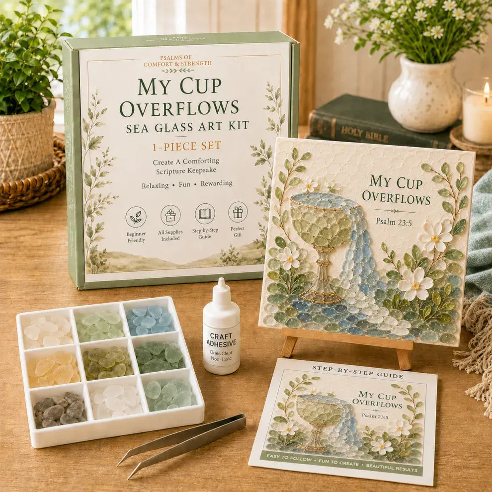 🏆 ✨ DIY My Cup Overflows Sea Glass Art Kit