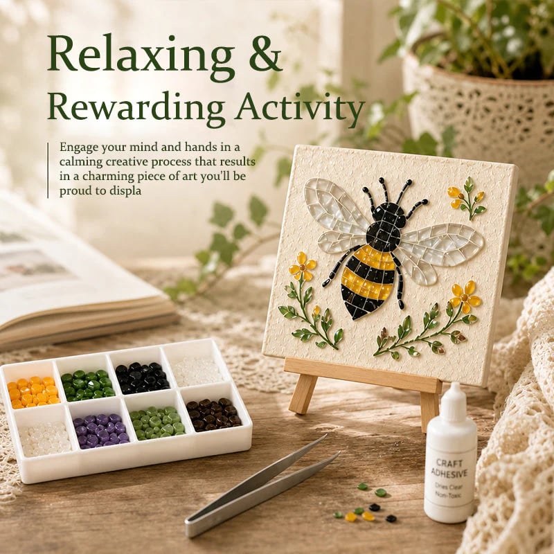 🐝✨ DIY Bee Sea Glass Art Kit