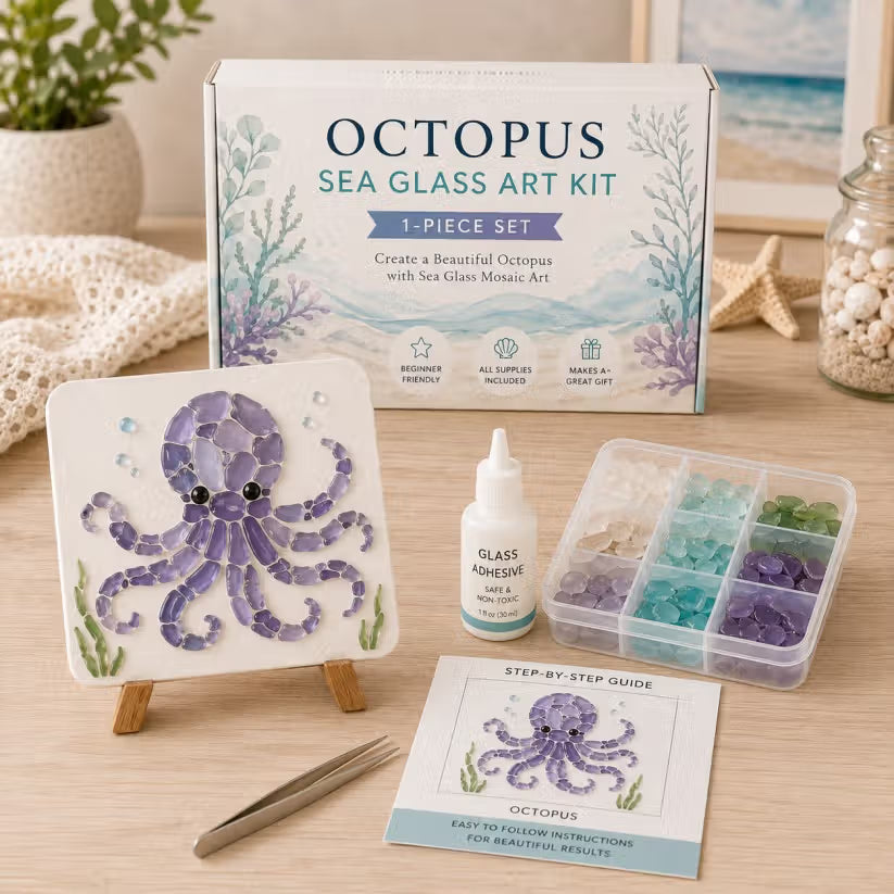 🐙✨ DIY Octopus Sea Glass Art Kit