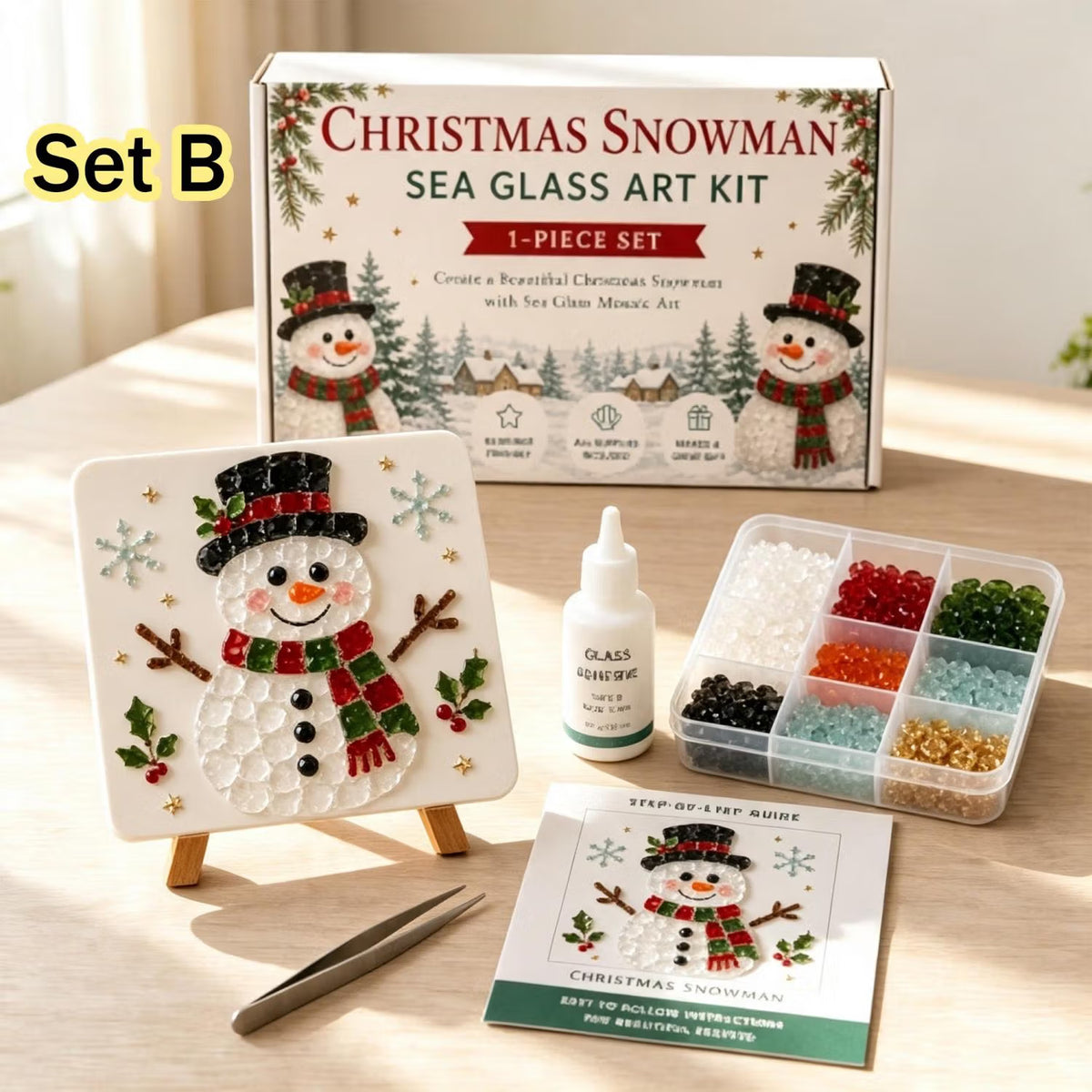⛄✨ DIY Snowman Sea Glass Art Kit