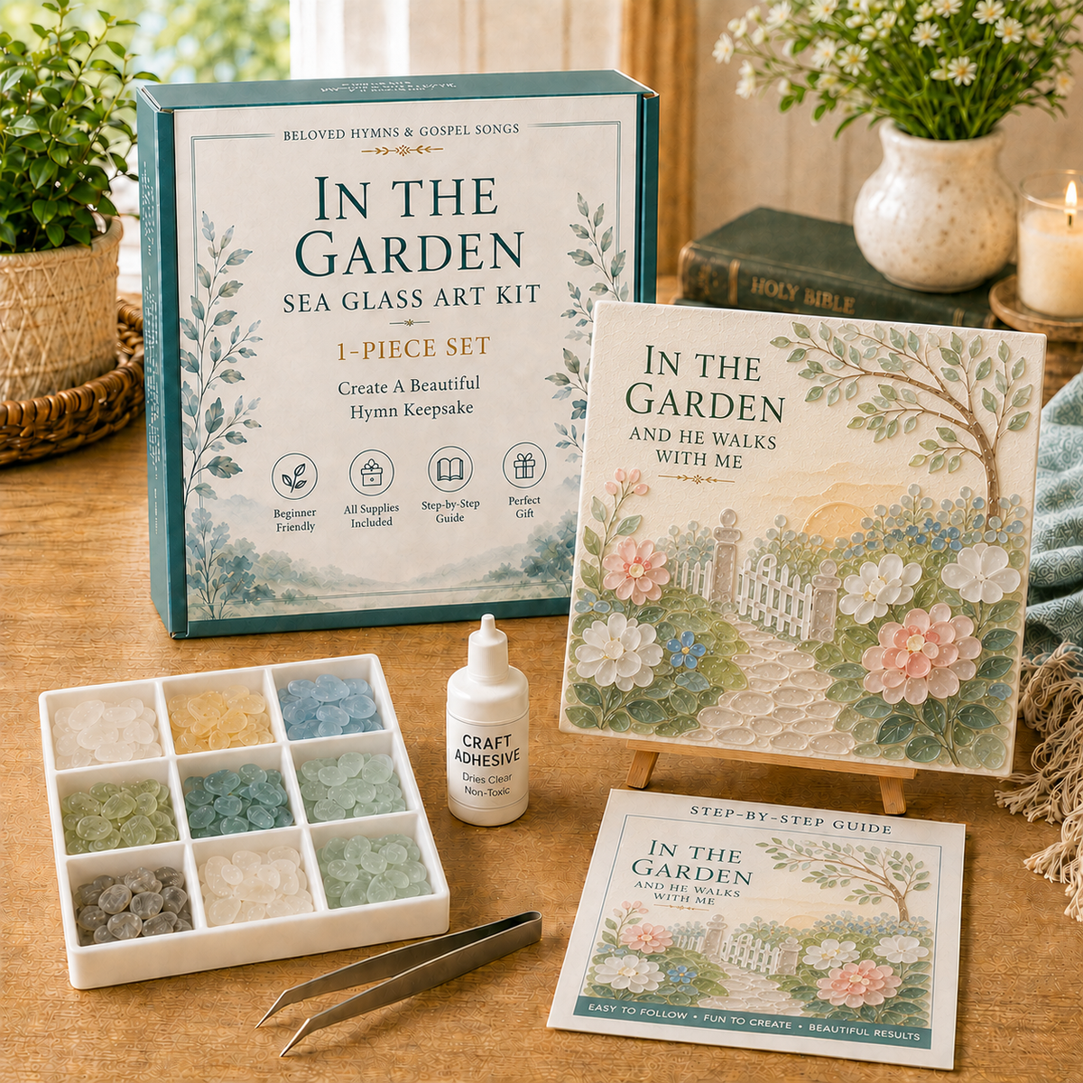 🌸 In The Garden DIY Sea Glass Art Kit