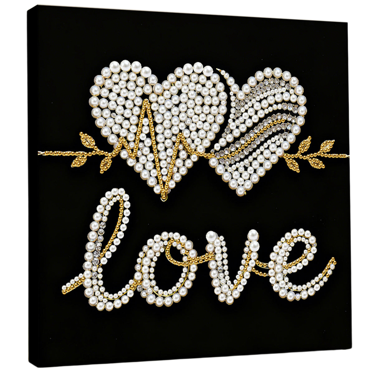 Framed Love - Pearls Painting Kit for Creativity DIY Pearl Dot Crafts for Gift Home Wall Decor 25*25CM