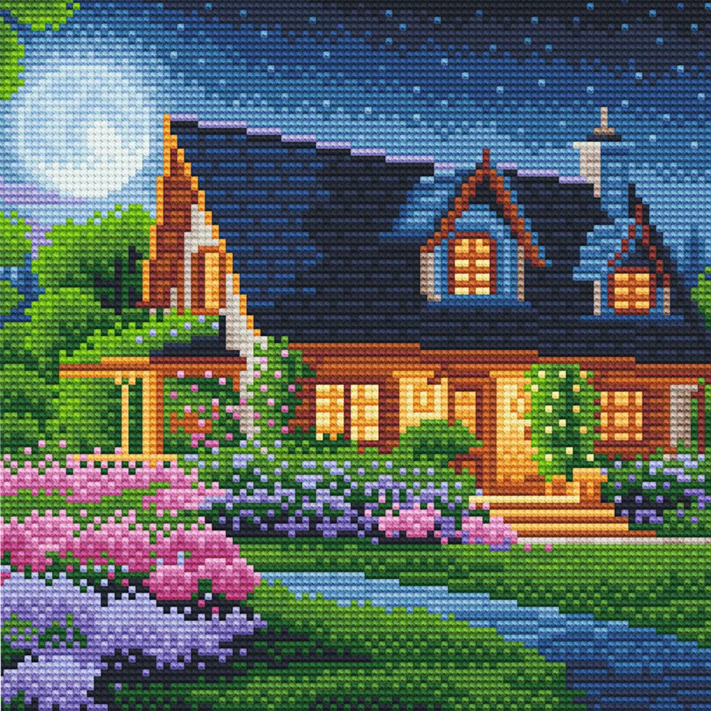Full Round Drill Framed Light Up Diamond Painting Kits, LED Glowing Wall Art Decor for Home Bedroom Holiday Gifts