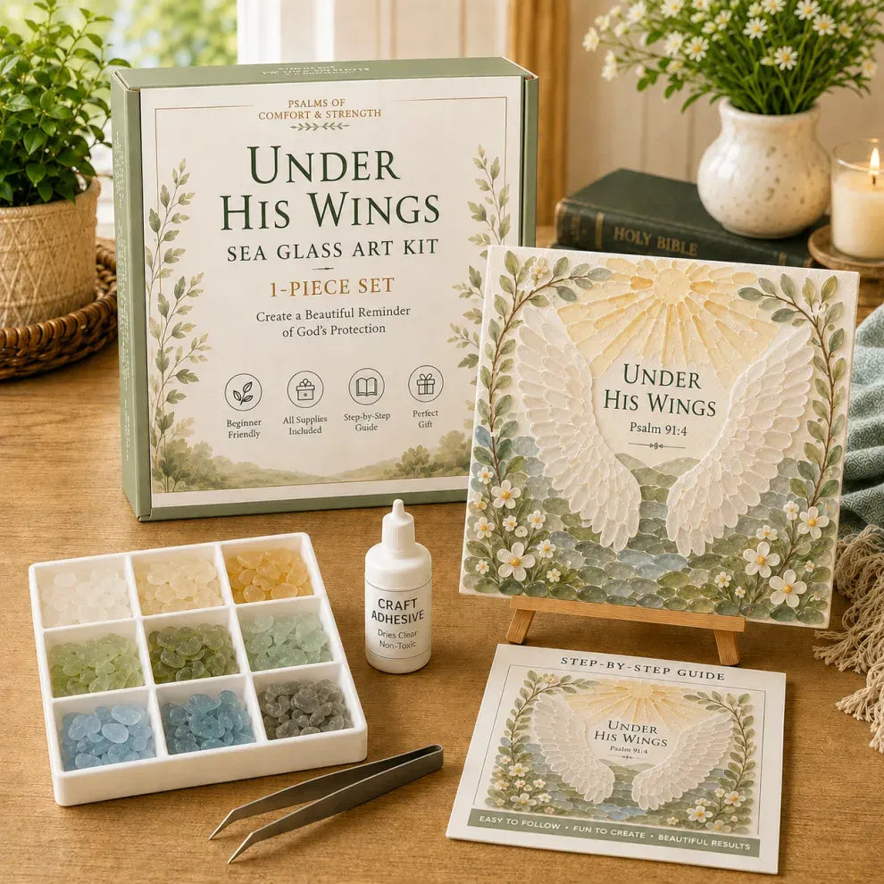 👼 ✨ DIY Under His Wings Sea Glass Art Kit