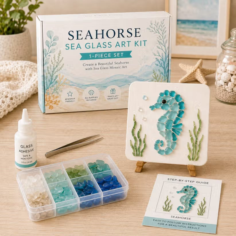 🐴✨ DIY Seahorse Sea Glass Art Kit