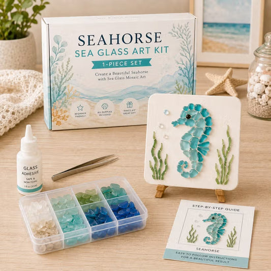 🐴✨ DIY Seahorse Sea Glass Art Kit