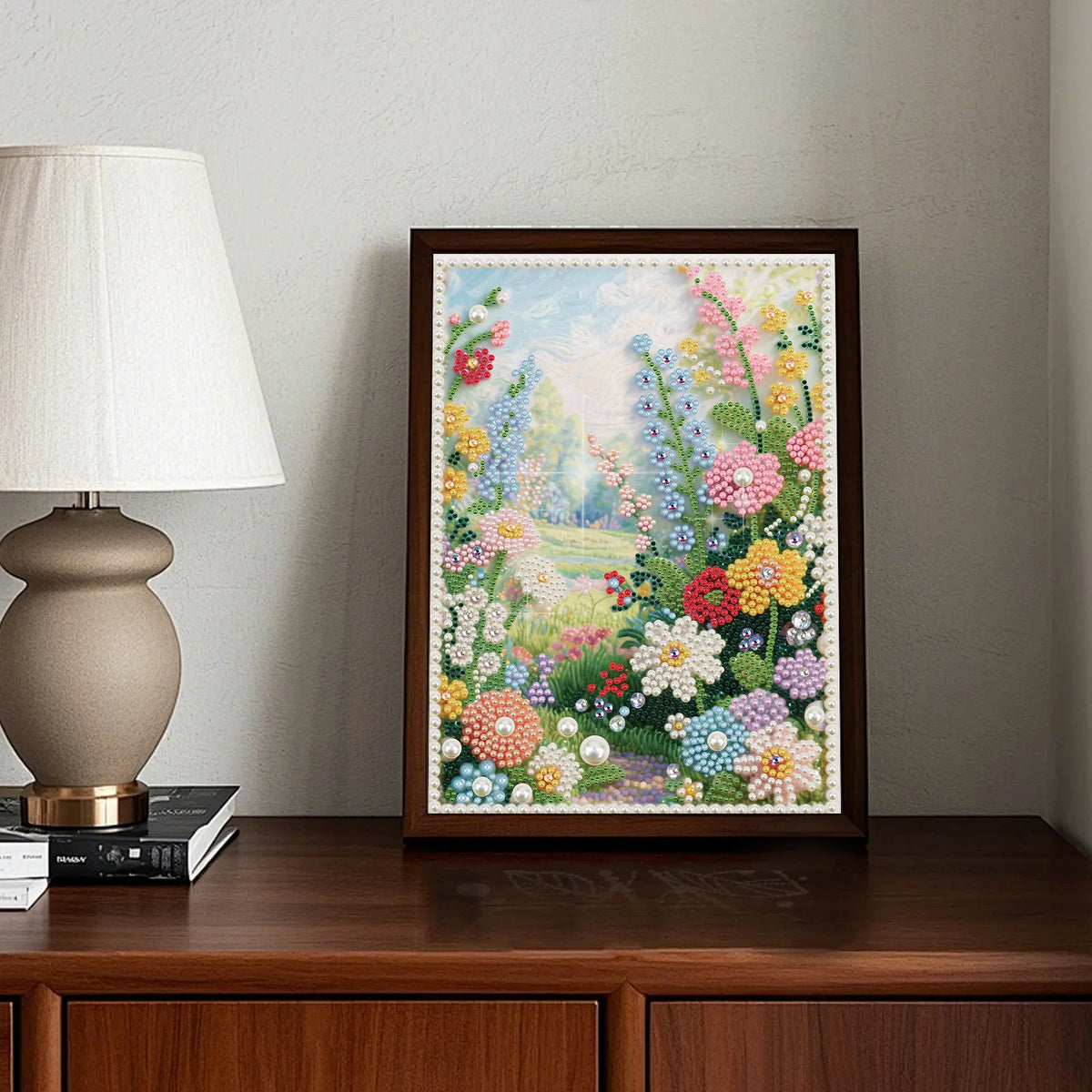 Country Road-Pearls Painting Kit for Creativity DIY Pearl Dot Crafts for Gift Home Wall Decor 30*40CM