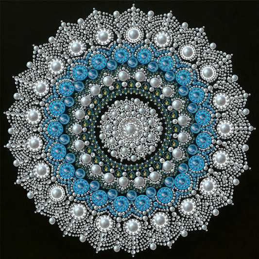 Mandala - Pearls Painting Kit for Creativity DIY All-Pearl Dot Crafts for Gift Home Wall Decor 30*30cm (Without Frame)