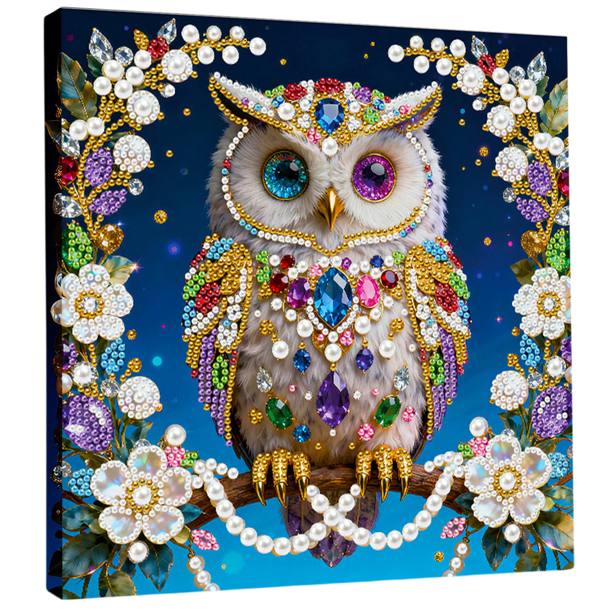 Framed Owl - Pearls Painting Kit for Creativity DIY Pearl Dot Crafts for Gift Home Wall Decor 25*25CM