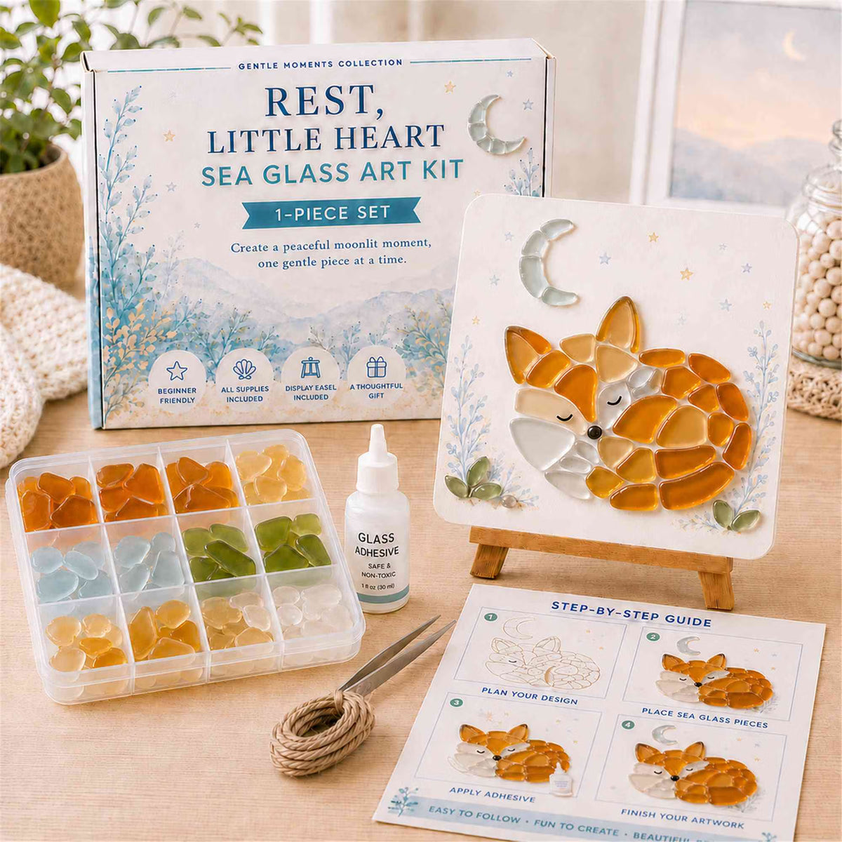 🦊✨ DIY Fox Sea Glass Art Kit