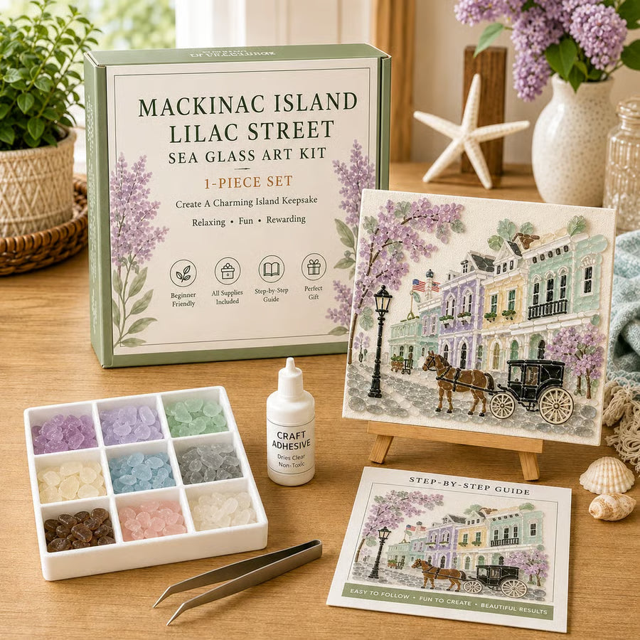 💜✨ DIY Mackinac Island Lilac Street Sea Glass Art Kit