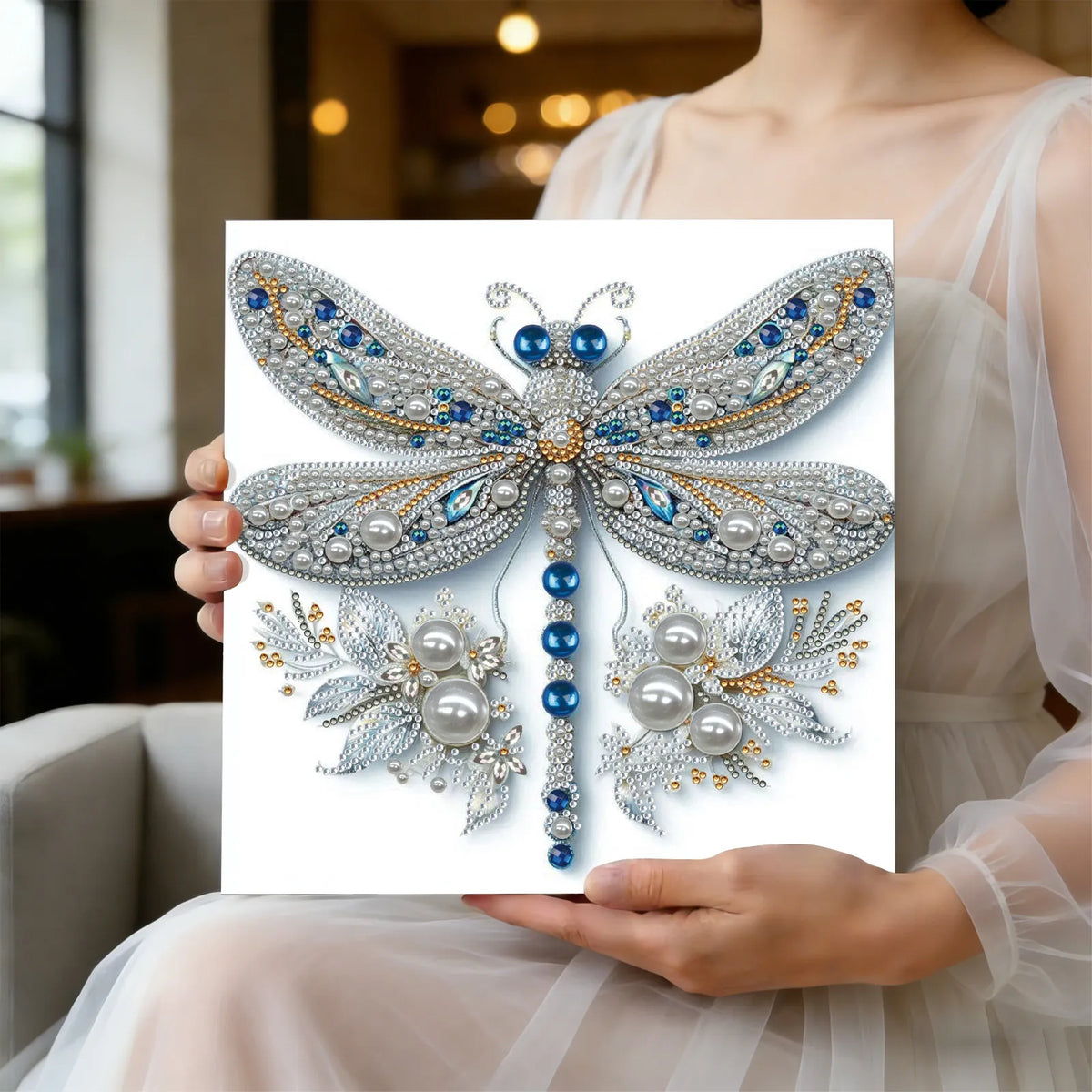 (Pre-Framed)Dragonfly-Special Shape Diamond Painting Kit(25x25cm)