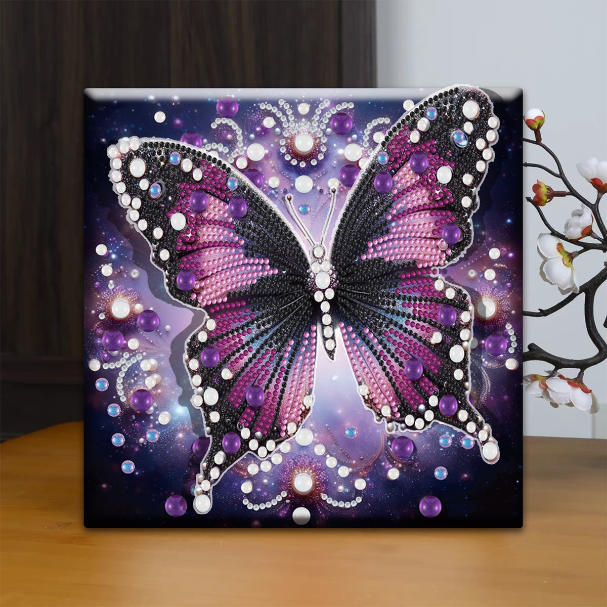 Pre-Framed DIY 3D Flapping Butterfly Diamond Painting Art Craft Kit Living Room Decor(20x20cm)