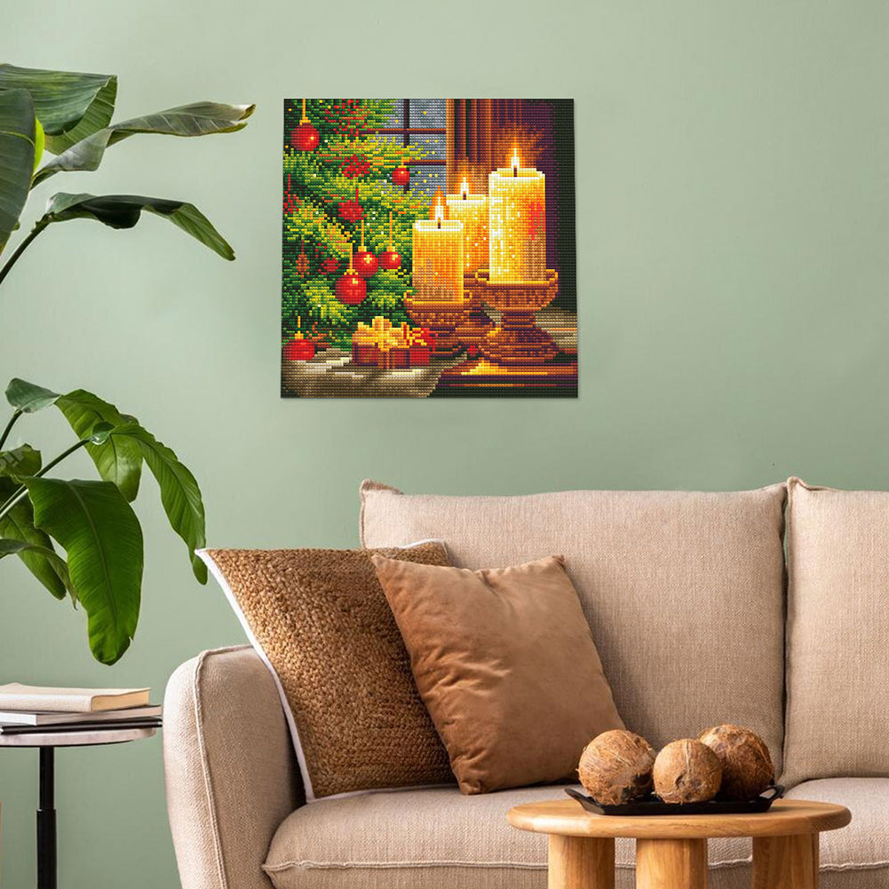 Full Round Drill Framed Light Up Diamond Painting Kits, LED Glowing Wall Art Decor for Home Bedroom Holiday Gifts