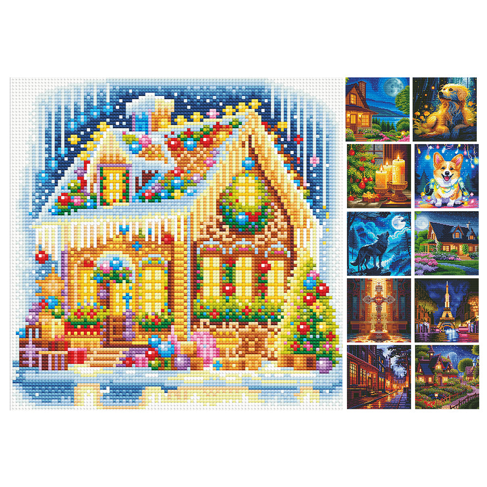 Full Round Drill Framed Light Up Diamond Painting Kits, LED Glowing Wall Art Decor for Home Bedroom Holiday Gifts