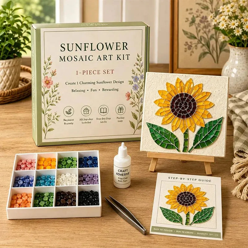 🌻✨ DIY Sunflower Sea Glass Art Kit