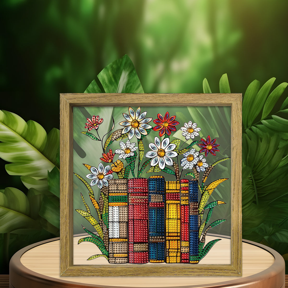 Framed DIY Special Shape Double sided Print Clear Framed Diamond Painting Kit(23x23cm)