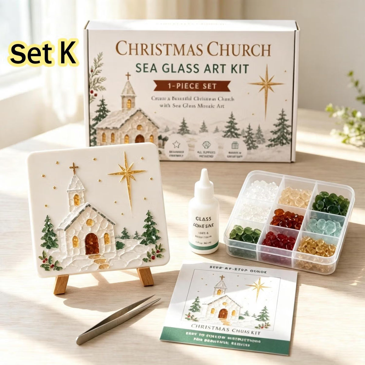 ⛪✨ DIY Church Sea Glass Art Kit