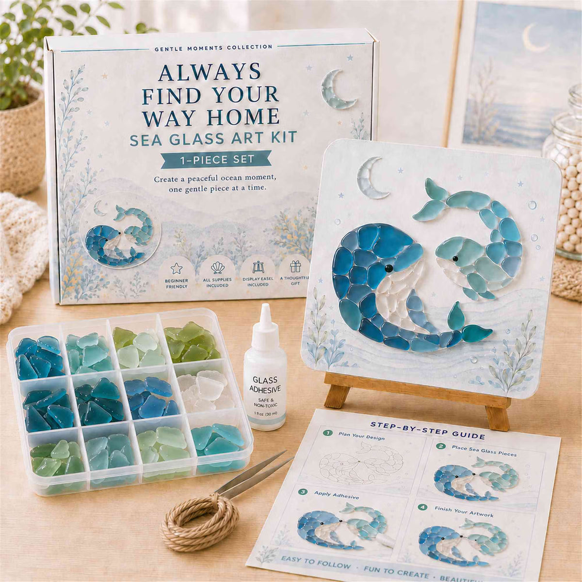 🐬✨ DIY Dolphin Sea Glass Art Kit
