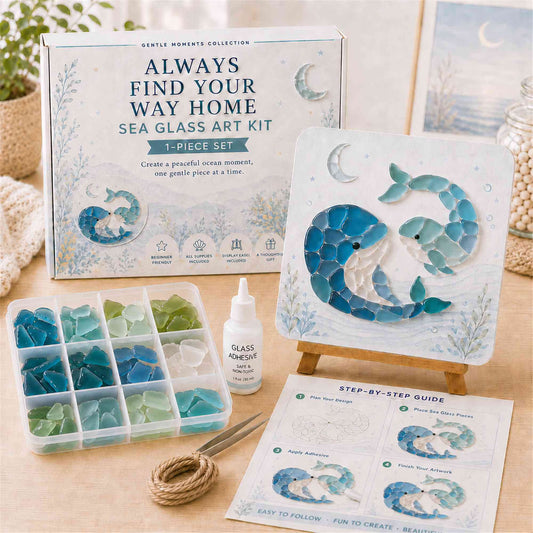 🐬✨ DIY Dolphin Sea Glass Art Kit