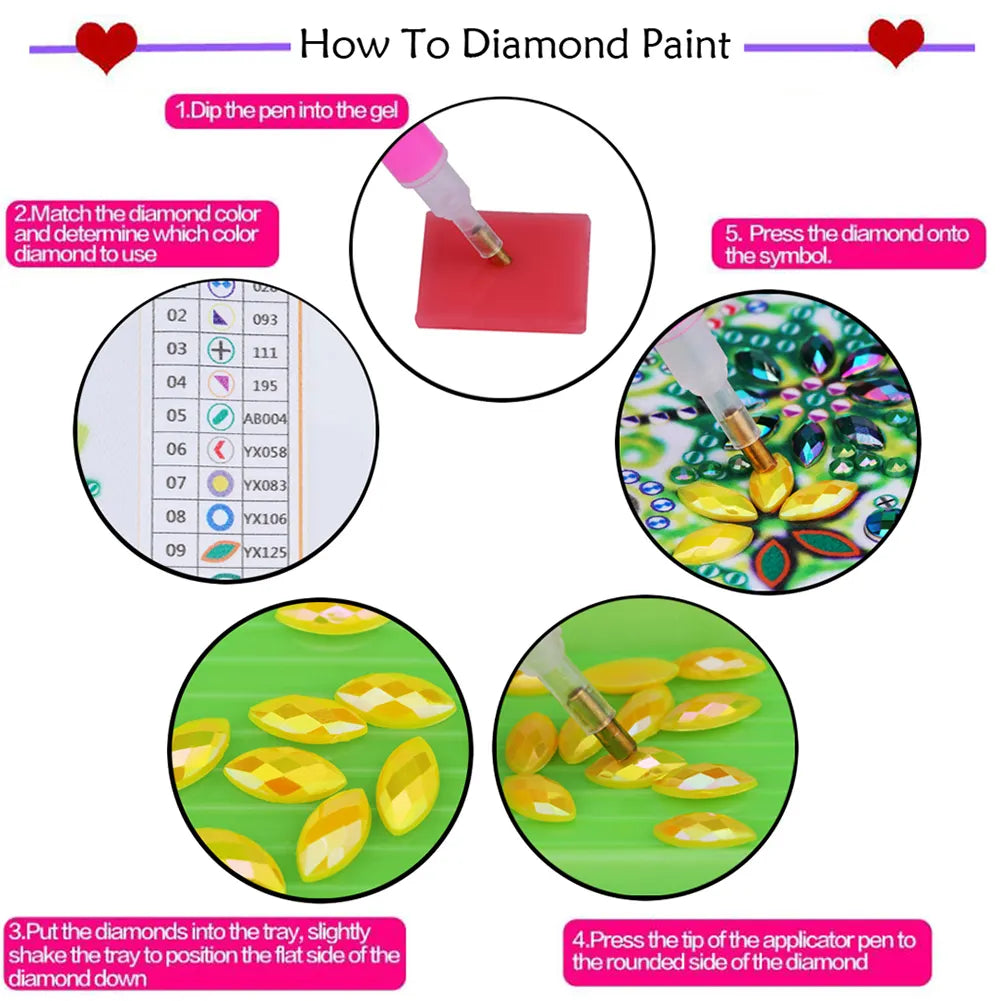 Mandala - Pearls Painting Kit for Creativity DIY All-Pearl Dot Crafts for Gift Home Wall Decor 30*30cm (Without Frame)