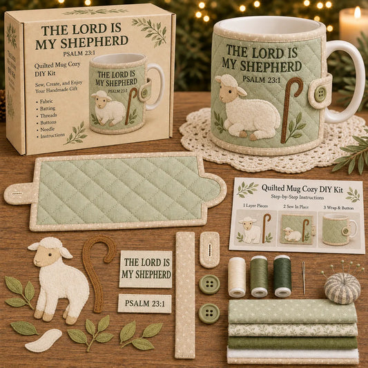 🐑 Faith & Hope – The Lord Is My Shepherd DIY Sewing Kit