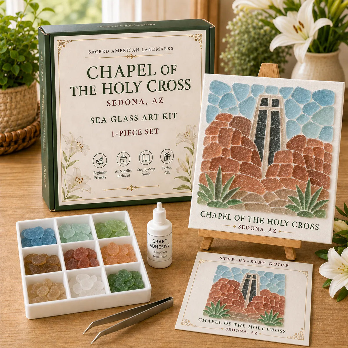 ✝️ Chapel of the Holy Cross – DIY Sea Glass Art Kit