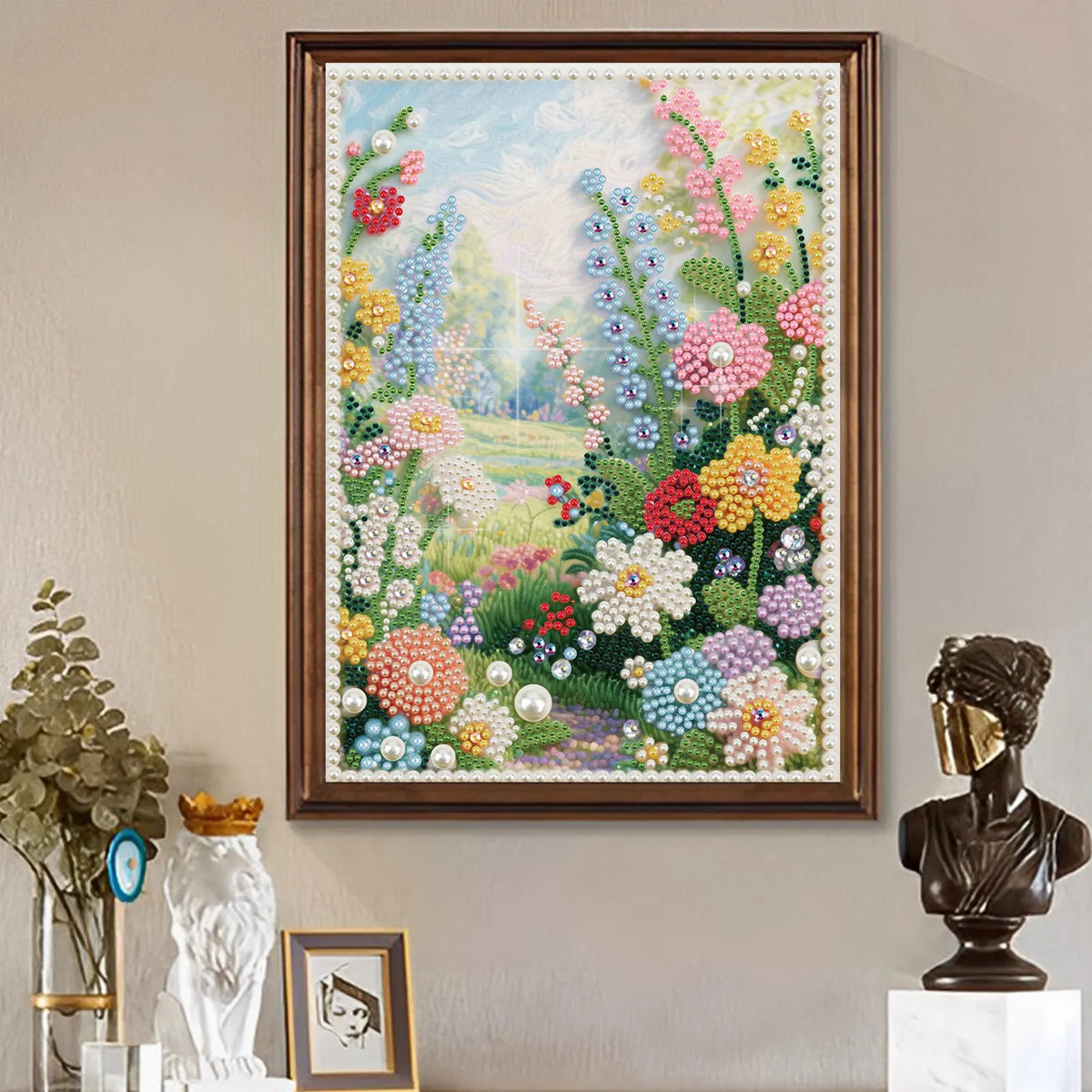 Country Road-Pearls Painting Kit for Creativity DIY Pearl Dot Crafts for Gift Home Wall Decor 30*40CM