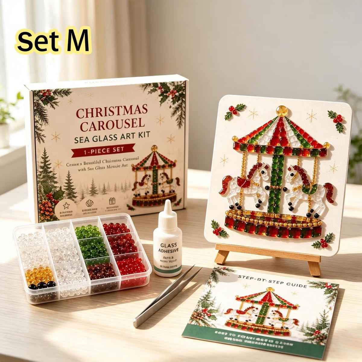 🎠✨ DIY Carousel Sea Glass Art Kit
