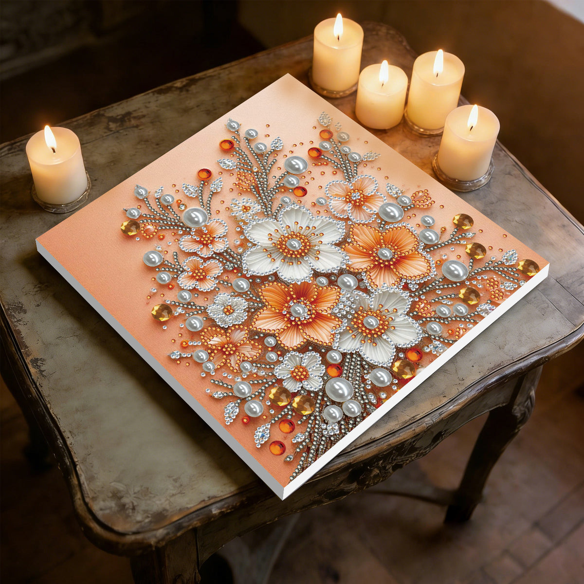 (Pre-Framed)Flower-Special Shape Diamond Painting Kit(25x25cm)