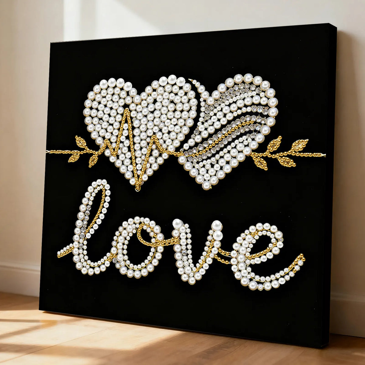 Framed Love - Pearls Painting Kit for Creativity DIY Pearl Dot Crafts for Gift Home Wall Decor 25*25CM