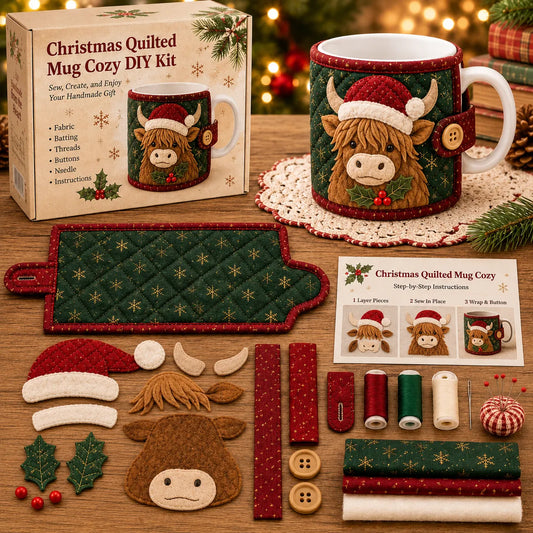 🐮 Santa Highland Cow Christmas Friends DIY Sewing Kit