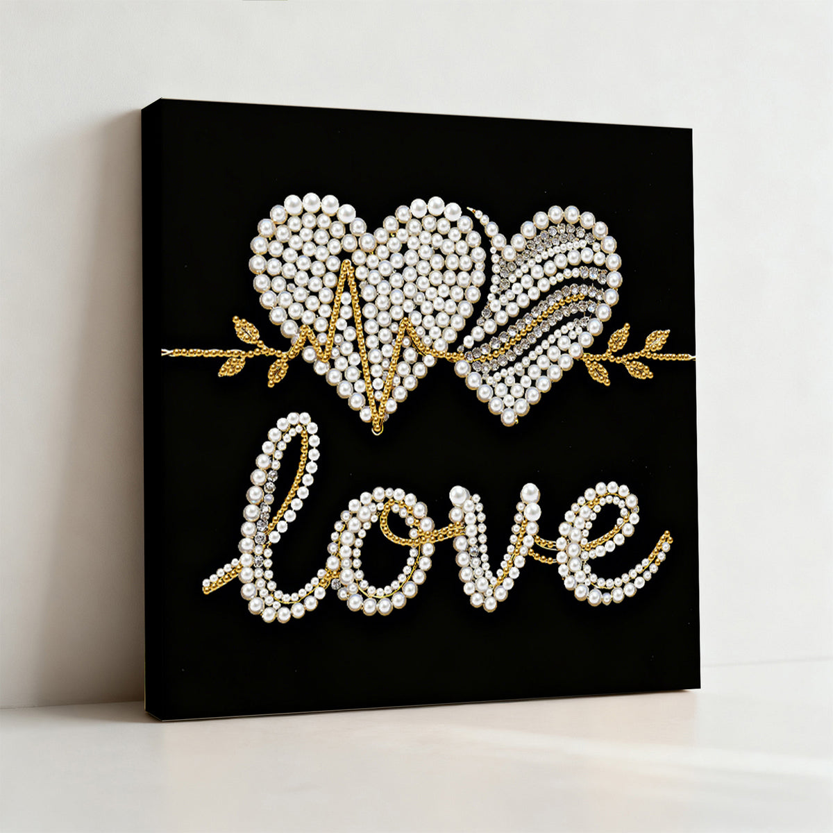Framed Love - Pearls Painting Kit for Creativity DIY Pearl Dot Crafts for Gift Home Wall Decor 25*25CM