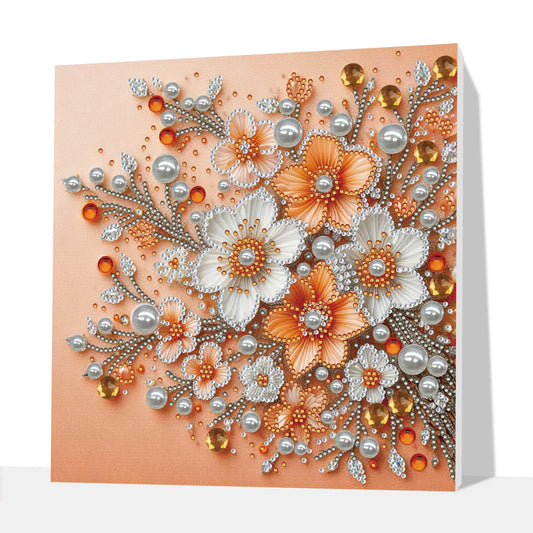(Pre-Framed)Flower-Special Shape Diamond Painting Kit(25x25cm)