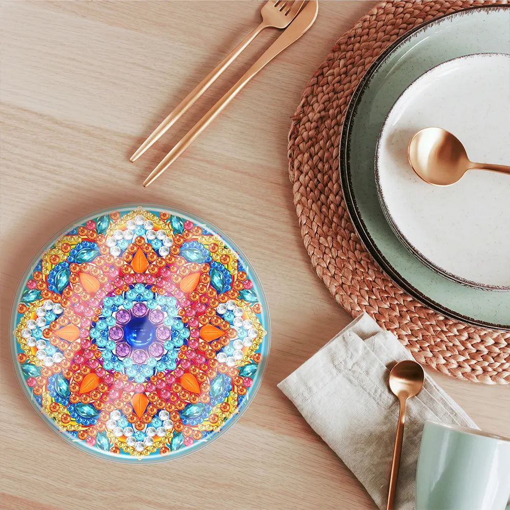 [Upgrade]6pcs/set DIY Diamond Painting Waterproof Case Classic Mandala Coaster Gift Decor Set