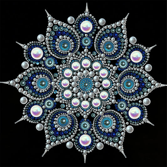 Mandala - Pearls Painting Kit for Creativity DIY All-Pearl Dot Crafts for Gift Home Wall Decor 30*30cm (Without Frame)