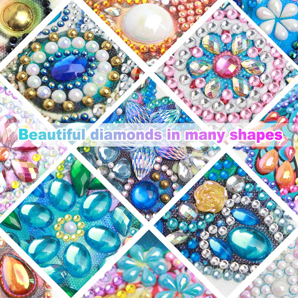 Mandala - Pearls Painting Kit for Creativity DIY All-Pearl Dot Crafts for Gift Home Wall Decor 30*30cm (Without Frame)