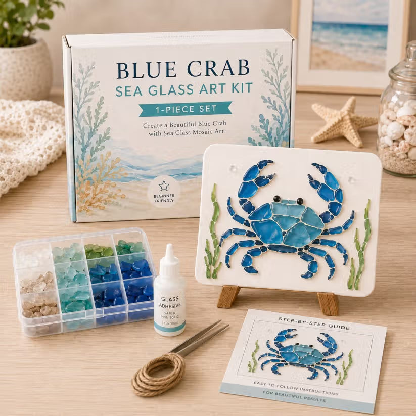 🦀✨ DIY Crab Sea Glass Art Kit