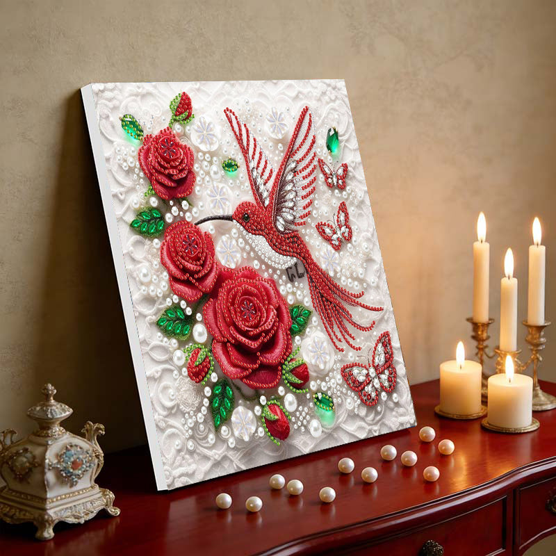 (Pre-Framed)Bird-Special Shape Diamond Painting Kit(25x25cm)