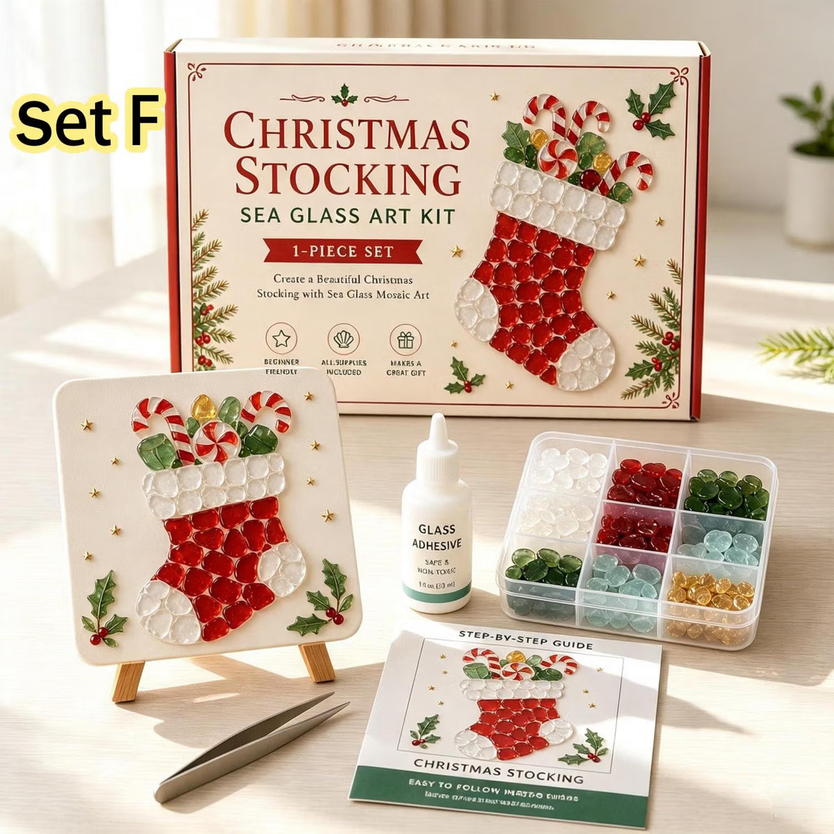 🧦✨ DIY Stockings Sea Glass Art Kit