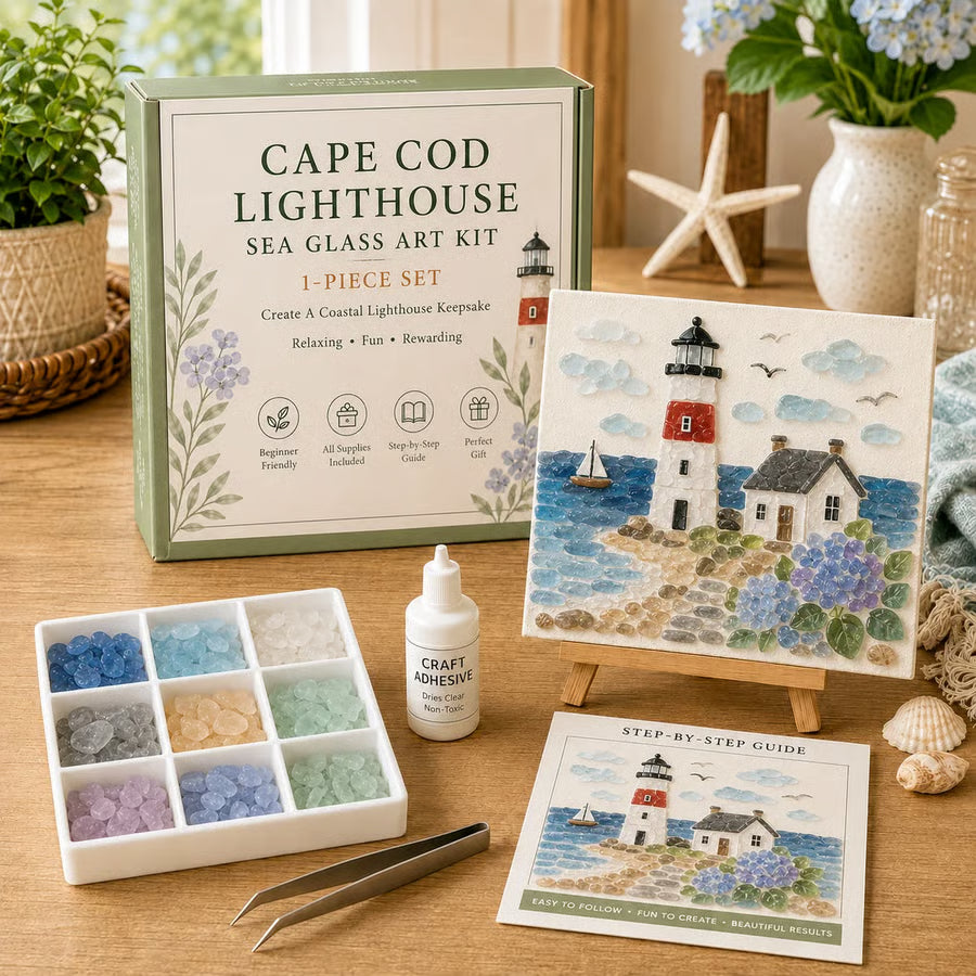 ⛵✨ DIY Nantucket Harbor Sea Glass Art Kit
