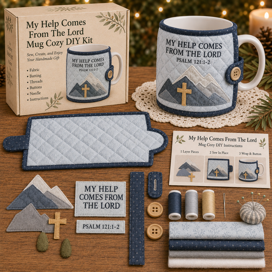 🏔️ Faith & Hope – My Help Comes From The Lord DIY Sewing Kit