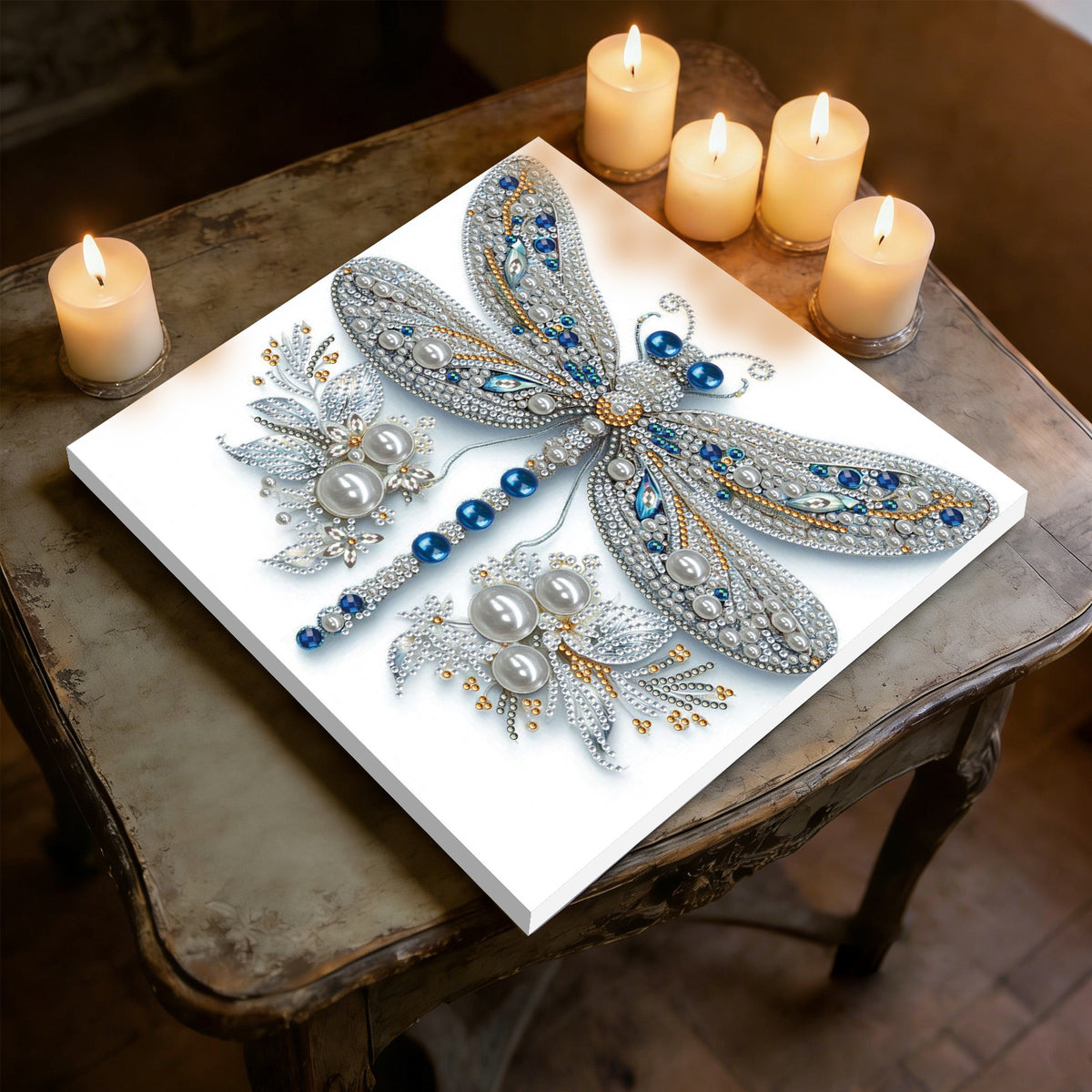 (Pre-Framed)Dragonfly-Special Shape Diamond Painting Kit(25x25cm)