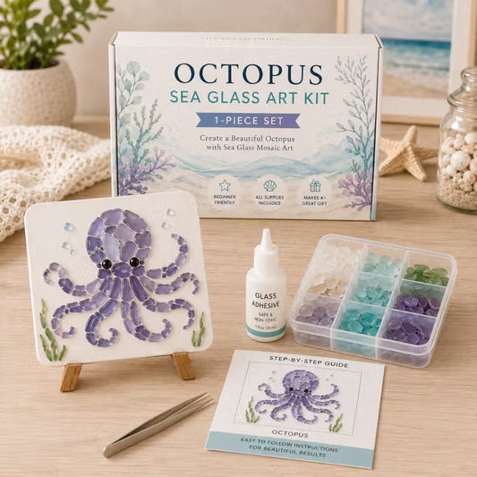 🐙✨ DIY Octopus Sea Glass Art Kit