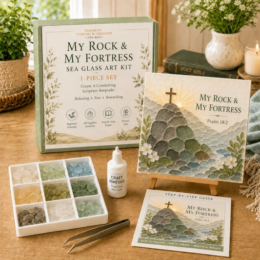 🙏✨ DIY My Rock & My Fortress Sea Glass Art Kit
