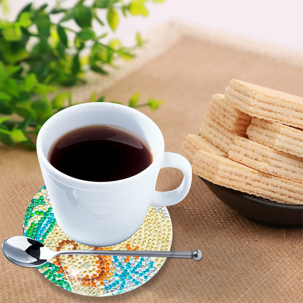 8pcs DIY Anti Slip Sea living Coasters Stackable Creative for Tabletop Protection
