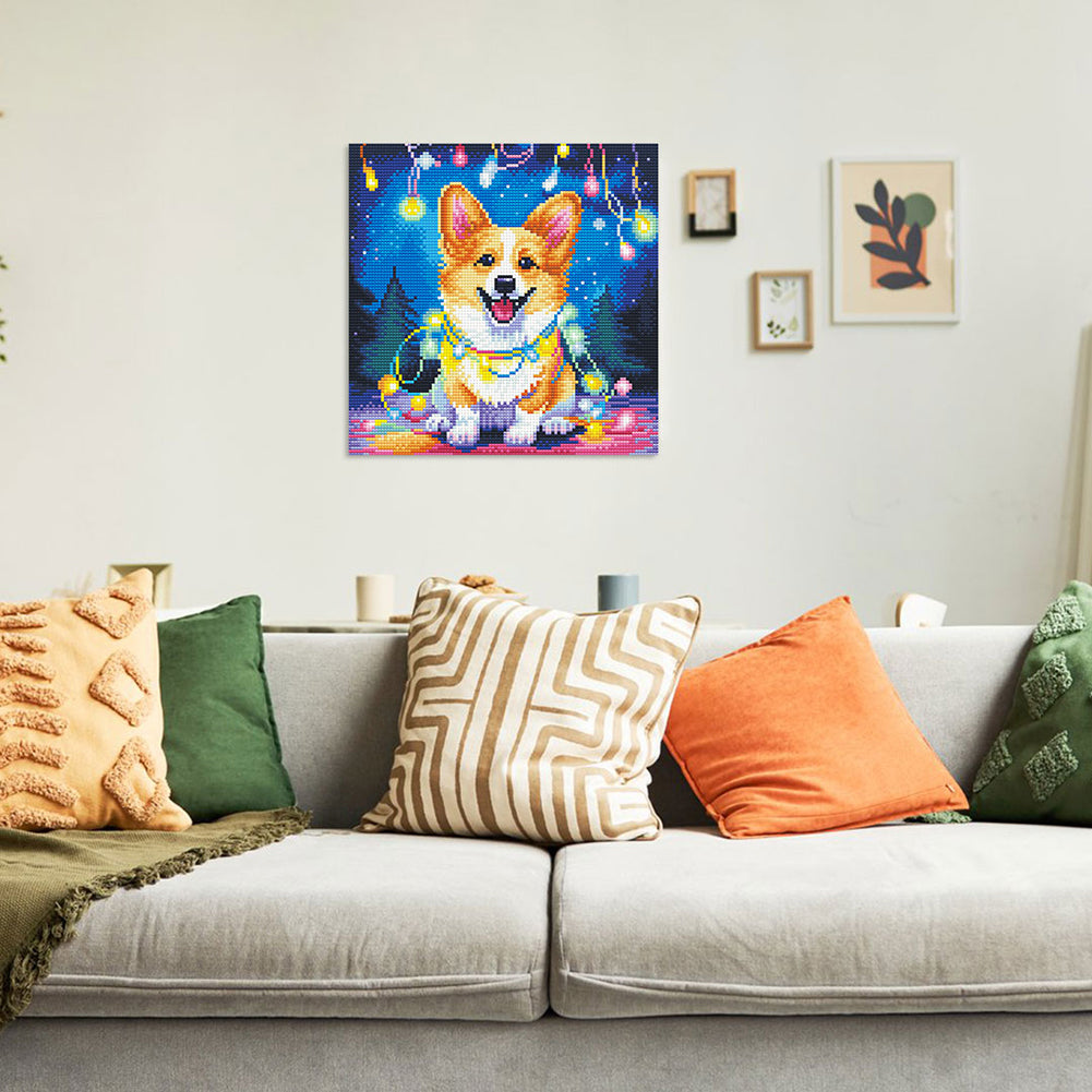 Full Round Drill Framed Light Up Diamond Painting Kits, LED Glowing Wall Art Decor for Home Bedroom Holiday Gifts